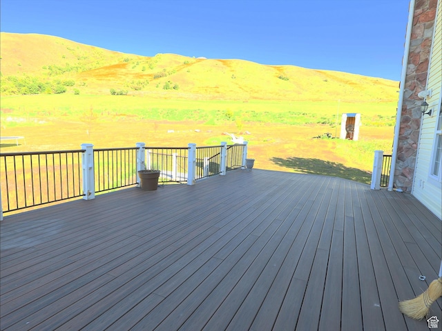 2307 Maple Leaf Dr, Cove, UT 84320 - wooden terrace with a mountain view