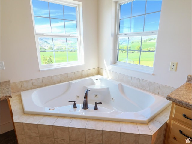 2307 Maple Leaf Dr, Cove, UT 84320 - full bath featuring vanity and a whirlpool tub