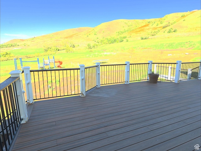 2307 Maple Leaf Dr, Cove, UT 84320 - wooden terrace with a mountain view