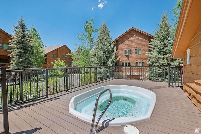 3988 N Timber Wolf Ln Unit 10D, Park City, UT 84098 - view of swimming pool featuring a wooden deck