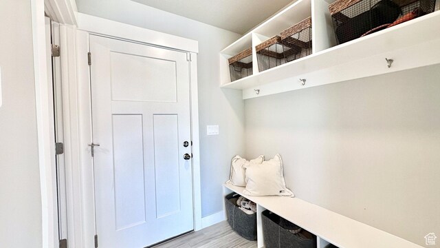 5154 N Blackbrush Dr, Eagle Mountain, UT 84005 - mudroom with light wood finished floors
