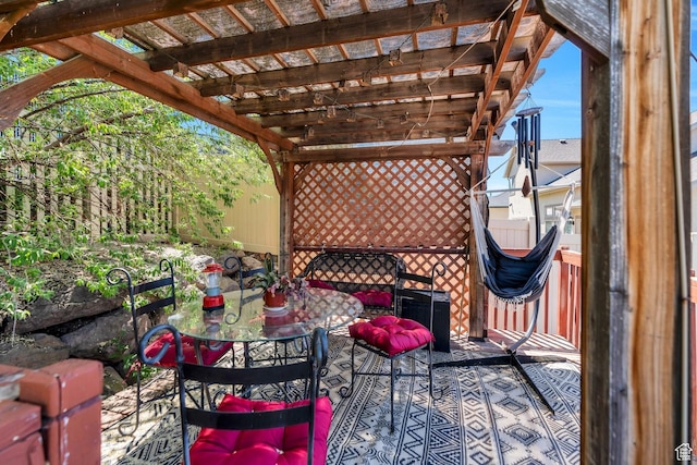 6329 W Basin Ridge Dr, West Valley City, UT 84128 - view of patio / terrace with a pergola
