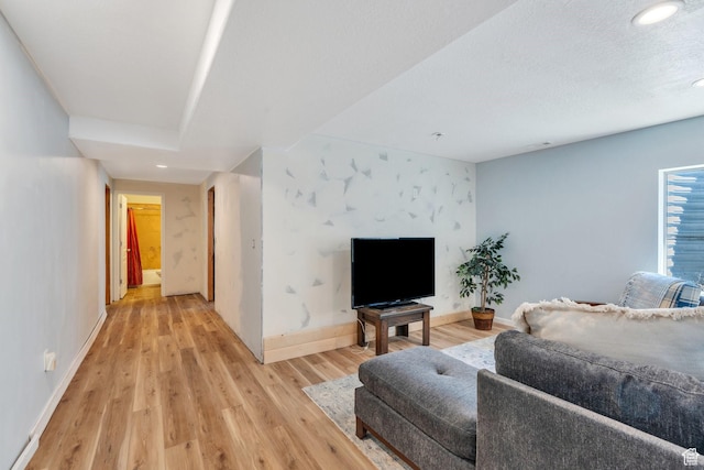 6329 W Basin Ridge Dr, West Valley City, UT 84128 - living area featuring baseboards, light wood-type flooring, and recessed lighting
