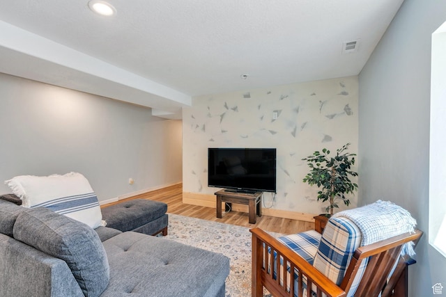 6329 W Basin Ridge Dr, West Valley City, UT 84128 - living area with baseboards, wood finished floors, and recessed lighting
