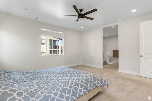 14908 S Fawley Ln, Herriman, UT 84096 - carpeted bedroom with recessed lighting, baseboards, and ceiling fan
