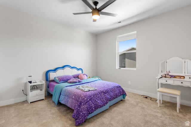 14908 S Fawley Ln, Herriman, UT 84096 - carpeted bedroom with baseboards and a ceiling fan