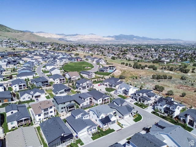 14908 S Fawley Ln, Herriman, UT 84096 - aerial view of property and surrounding area featuring a mountainous background and nearby suburban area