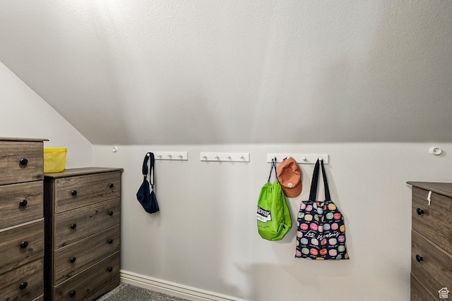 2271 W Crestview Cir, Cedar City, UT 84720 - bathroom with lofted ceiling and baseboards