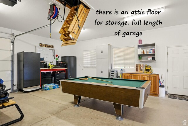 2271 W Crestview Cir, Cedar City, UT 84720 - rec room with concrete floors and pool table