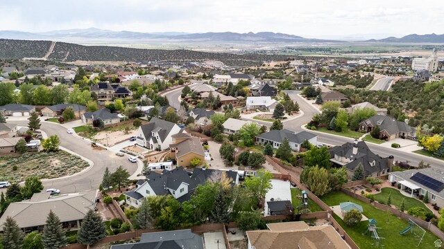 2271 W Crestview Cir, Cedar City, UT 84720 - aerial view of property's location featuring nearby suburban area and a mountain backdrop