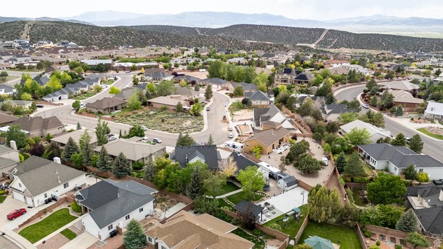 2271 W Crestview Cir, Cedar City, UT 84720 - aerial view of residential area featuring a mountain backdrop