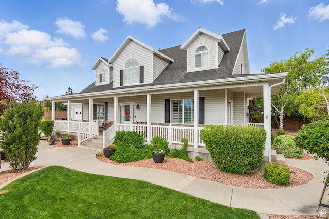 2271 W Crestview Cir, Cedar City, UT 84720 - country-style home with a porch, a shingled roof, and a front yard