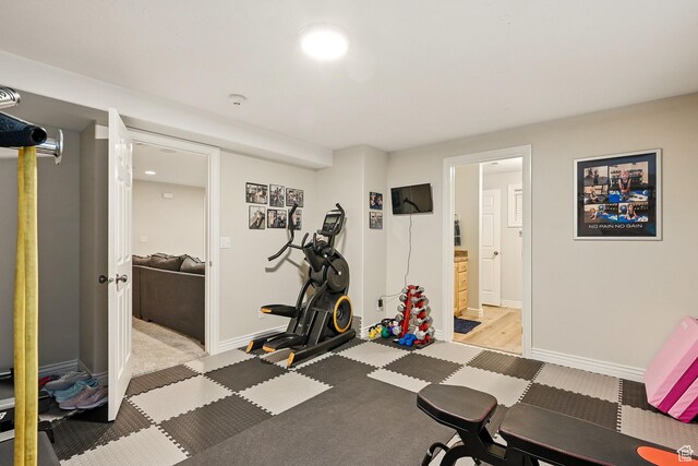 2271 W Crestview Cir, Cedar City, UT 84720 - exercise area featuring baseboards