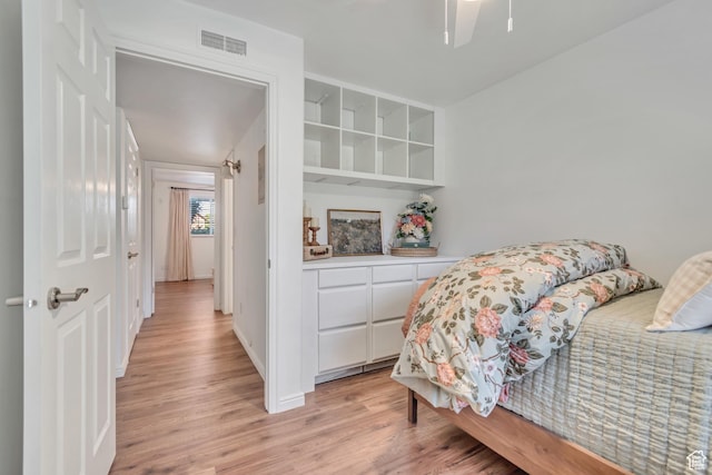 1030 S Orem Blvd Unit 23, Orem, UT 84058 - bedroom featuring light wood-type flooring and ceiling fan