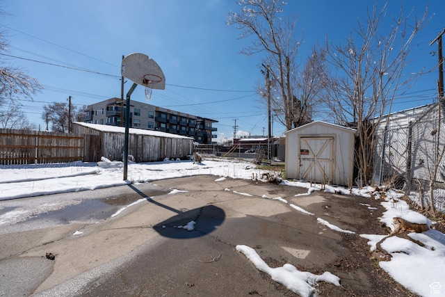 2202 S Lake St, South Salt Lake, UT 84106 - snow covered parking with a shed
