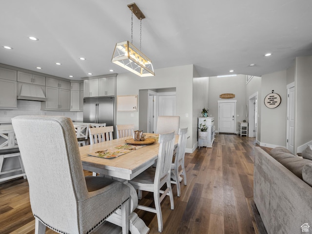 1353 Sageberry Dr, Santaquin, UT 84655 - dining room featuring recessed lighting and dark wood finished floors