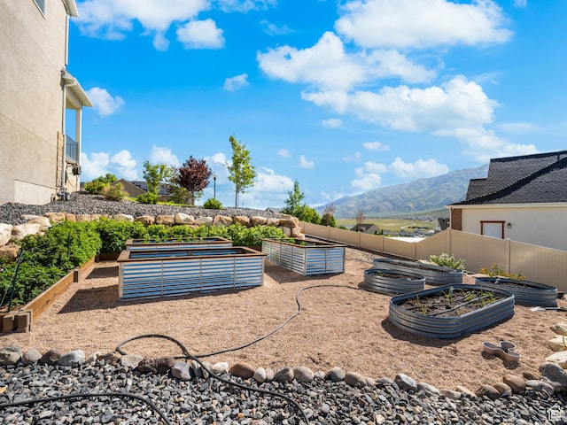 1353 Sageberry Dr, Santaquin, UT 84655 - view of yard featuring a garden and a mountain view