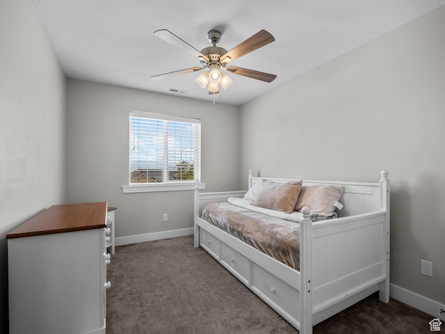 1353 Sageberry Dr, Santaquin, UT 84655 - carpeted bedroom featuring baseboards and a ceiling fan