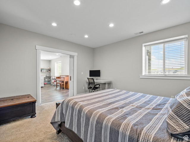 1353 Sageberry Dr, Santaquin, UT 84655 - carpeted bedroom featuring recessed lighting