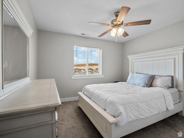 1353 Sageberry Dr, Santaquin, UT 84655 - bedroom featuring dark carpet and ceiling fan