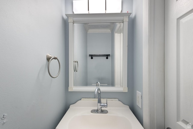 399 E 400 N Unit 2A, Bountiful, UT 84010 - bathroom featuring a sink and crown molding
