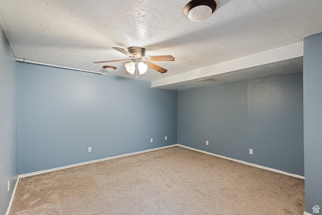 399 E 400 N Unit 2A, Bountiful, UT 84010 - carpeted empty room featuring a ceiling fan and a textured ceiling
