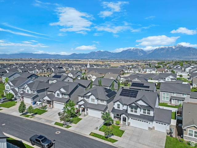 12473 S Desert Mesa Dr, Herriman, UT 84096 - aerial view of residential area with a mountain backdrop