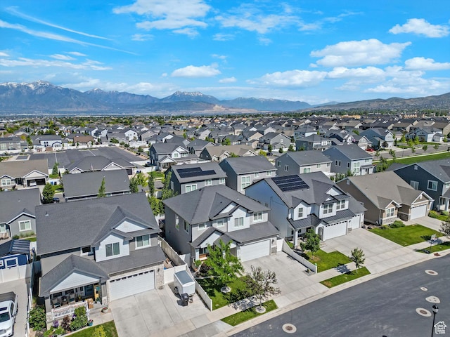 12473 S Desert Mesa Dr, Herriman, UT 84096 - aerial view of residential area featuring mountains