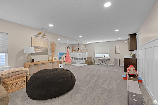 12473 S Desert Mesa Dr, Herriman, UT 84096 - recreation room with carpet floors, recessed lighting, plenty of natural light, and baseboards