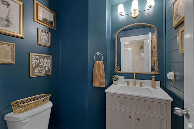 12473 S Desert Mesa Dr, Herriman, UT 84096 - half bathroom with vanity and toilet