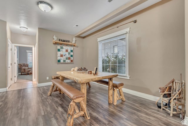 3094 E Somerset Dr, Spanish Fork, UT 84660 - dining area featuring plenty of natural light, wood finished floors, and baseboards