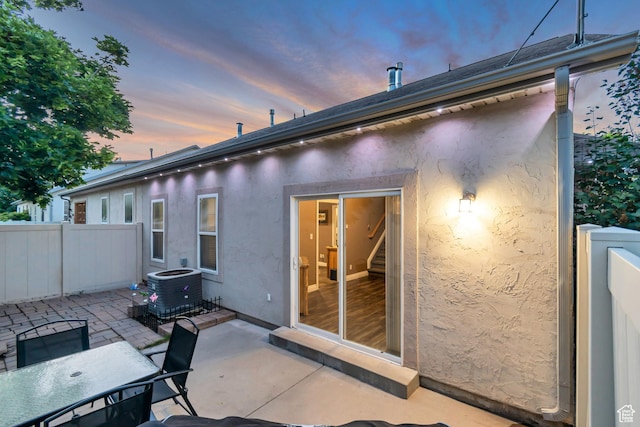 3094 E Somerset Dr, Spanish Fork, UT 84660 - patio terrace at dusk with a patio and central AC