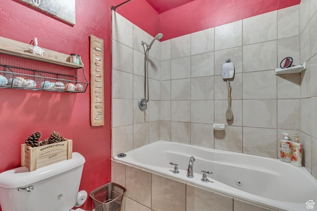 3094 E Somerset Dr, Spanish Fork, UT 84660 - bathroom with toilet and a combined bath / shower with jetted tub