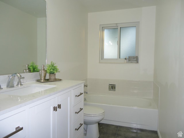 783 N Highland Blvd, Brigham City, UT 84302 - full bathroom with tile patterned floors, a bath, vanity, and toilet