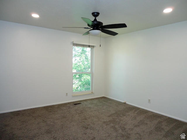 783 N Highland Blvd, Brigham City, UT 84302 - carpeted spare room featuring a ceiling fan, baseboards, and recessed lighting