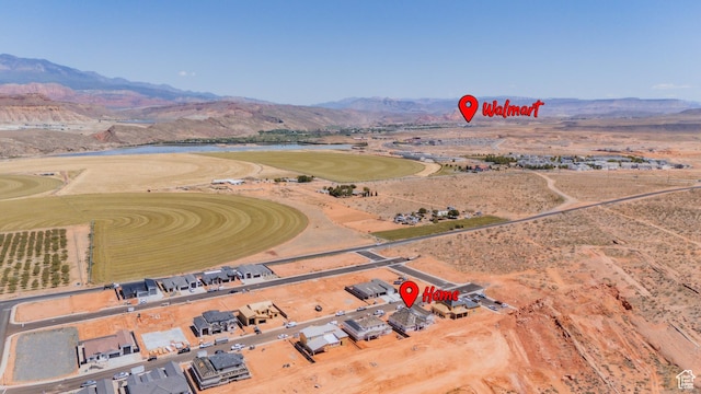 4769 W 2020 S, Hurricane, UT 84737 - aerial view of property and surrounding area with a water and mountain view