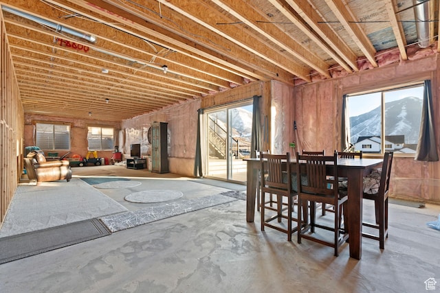 833 N Union Bench Dr W Unit 62, Mapleton, UT 84664 - dining room with unfinished concrete flooring