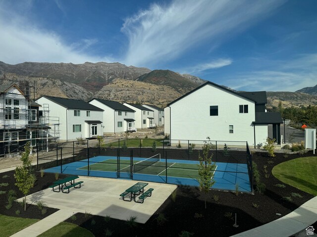 322 W Songbird Ln N Unit 24, Lindon, UT 84042 - view of tennis court featuring a mountain view