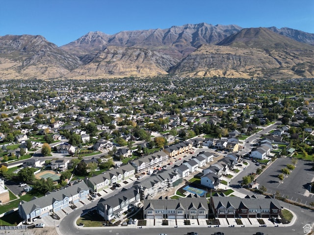 322 W Songbird Ln N Unit 24, Lindon, UT 84042 - aerial overview of property's location with a mountain backdrop and nearby suburban area