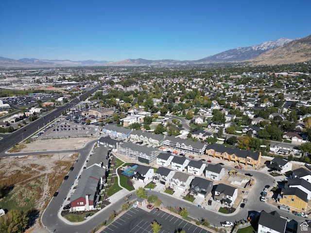 322 W Songbird Ln N Unit 24, Lindon, UT 84042 - aerial overview of property's location with a mountain backdrop and nearby suburban area