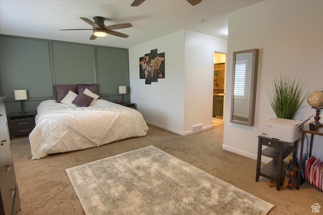 58 N 285 W, Centerville, UT 84014 - bedroom with carpet flooring, a ceiling fan, baseboards, and connected bathroom