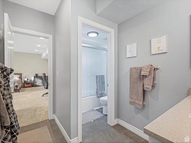 2026 E Tivoli Hills Ct, Draper, UT 84020 - full bathroom with baseboards, toilet, shower / washtub combination, and vanity