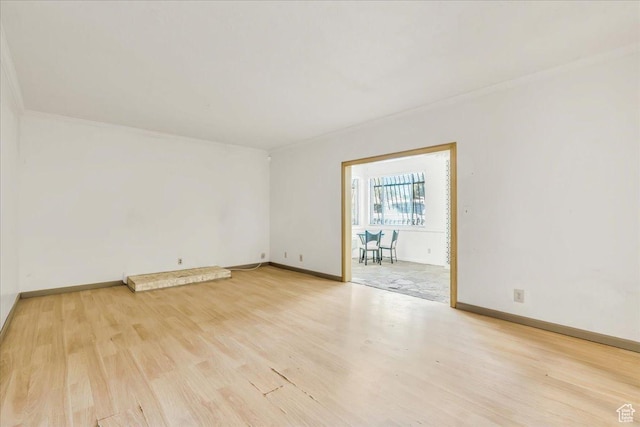5424 S 850 E, South Ogden, UT 84405 - empty room with wood finished floors, ornamental molding, and baseboards