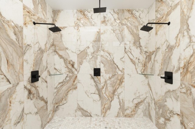6552 W Timber Ranch Dr, Herriman, UT 84096 - bathroom with a marble finish shower