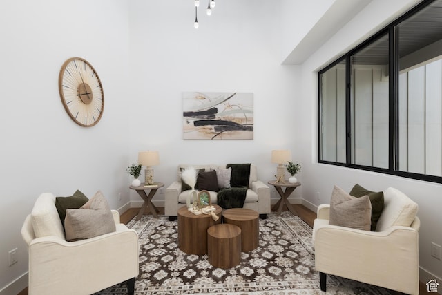6552 W Timber Ranch Dr, Herriman, UT 84096 - living area with baseboards and wood finished floors