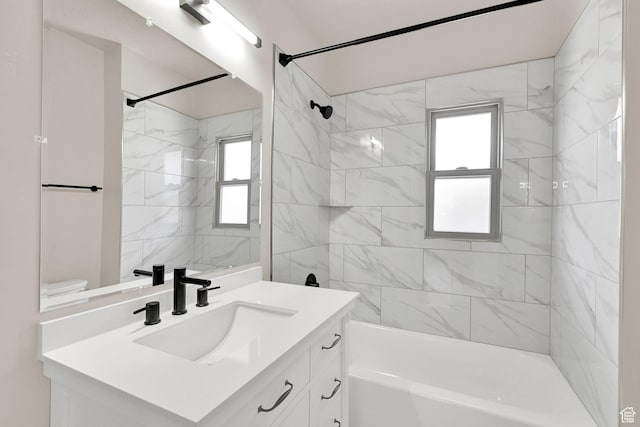 2654 Brinker Ave, Ogden, UT 84401 - bathroom with vanity, shower / tub combination, plenty of natural light, and toilet