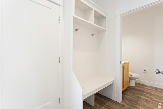 1687 W 2770 S Unit 204, Syracuse, UT 84075 - mudroom featuring wood finished floors and baseboards