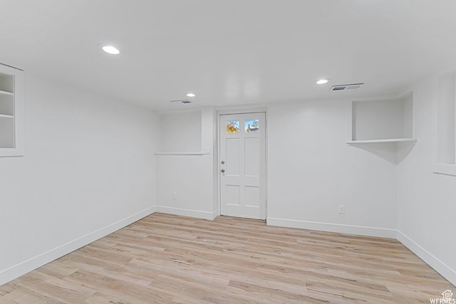 1167 29th St, Ogden, UT 84403 - basement featuring light wood-style floors, baseboards, and recessed lighting