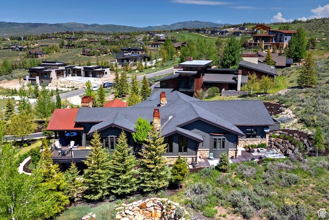 3428 Westview Trl, Park City, UT 84098 - aerial view of property and surrounding area with a mountainous background
