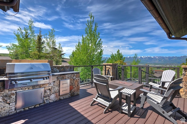 3428 Westview Trl, Park City, UT 84098 - wooden deck featuring a mountain view